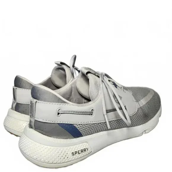 Sperry Mens 7 Seas 3-Eye Mesh Boat Shoes Gray Casual Size 12 - Picture 11 of 13